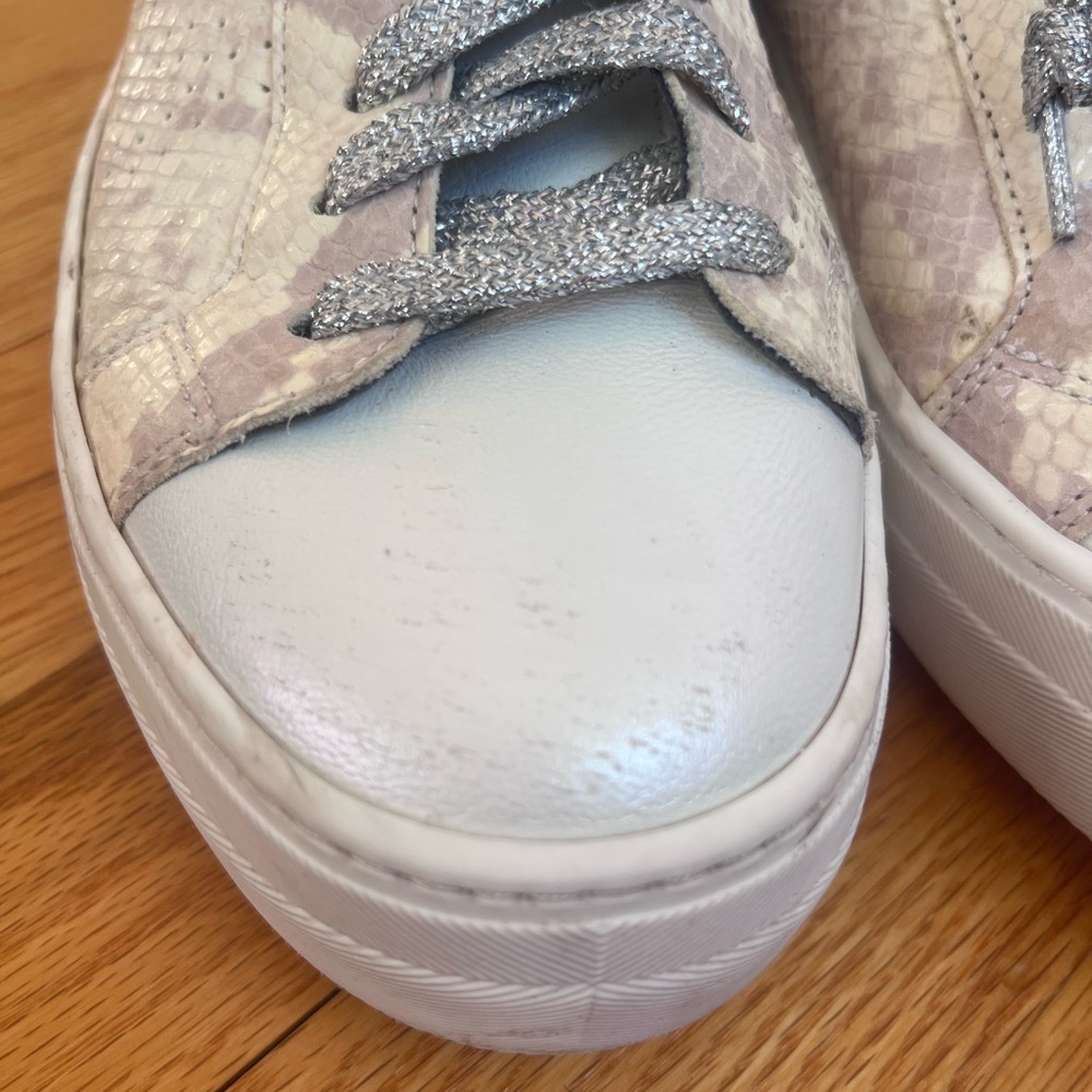 P448 Thea Platform Sneaker Python Purple Glitter … - image 7